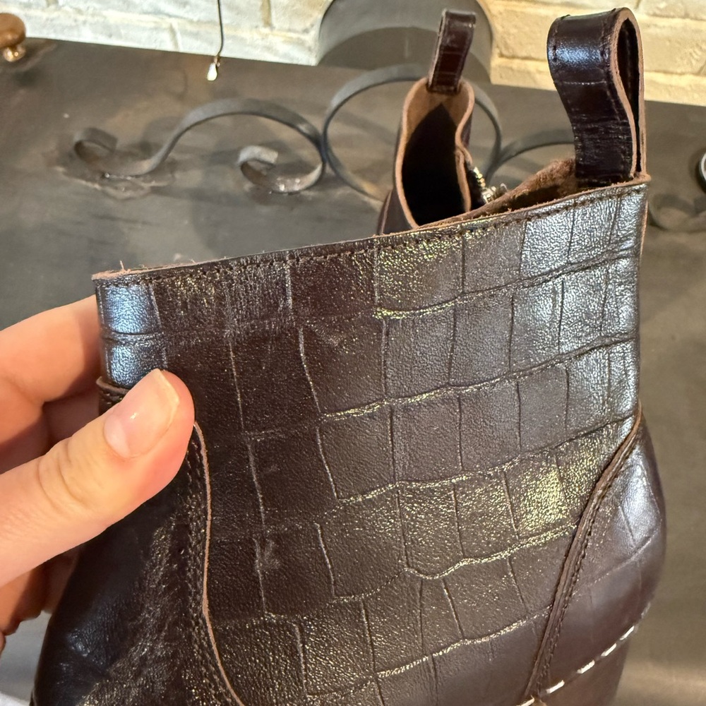 Swedish Hasbeens Dark Brown Ankle Boots - Picture 7 of 8